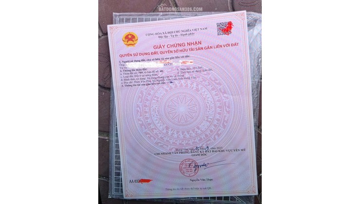 Bán 121,5m2 đất đấu giá Giai Phạm, Sát KCN Phố Nối A, Mặt đường DT381, xây cho thuê cực đẹp